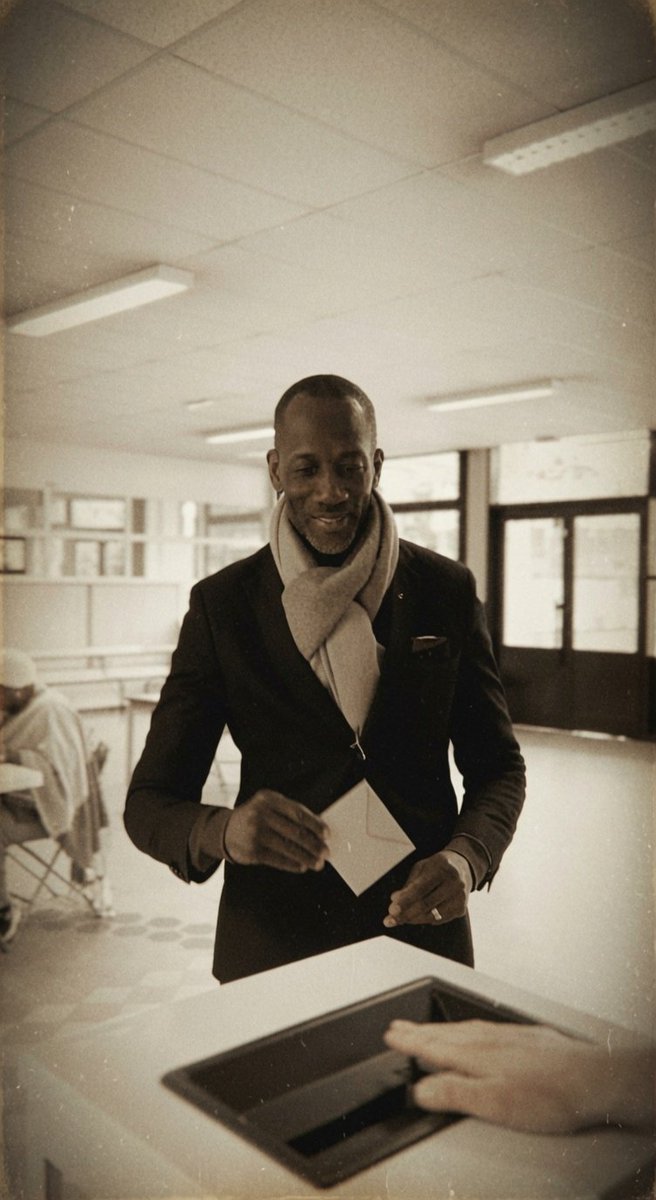 AdresanSoso's tweet photo. Rare photo de Bally Bagayoko en 1953 s'en allant voter pour René Coty. https://t.co/VZOijyHcDb