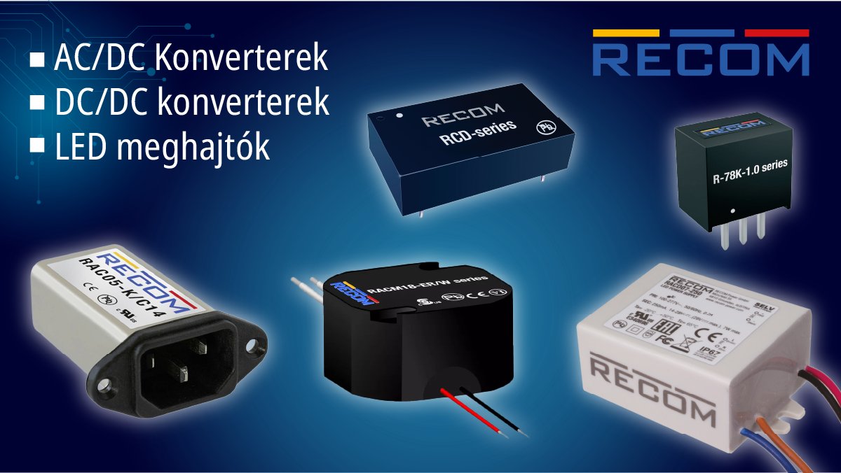 RetElektronika's tweet photo. Tudtad? RECOM LED driverek és DC/DC konverterek régóta elérhetők nálunk! 💡
R-78 kapcsolóüzemű szabályozók, REC3 ipari konverterek, 3–150 W-os RACD LED-meghajtók – egy helyen.
Részletek: https://t.co/KztuN4hMr4
#RECOM #electronics #LEDdriver #powersupply https://t.co/rx3PmaPvEP