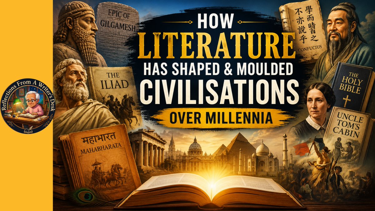 RandeepWadehra's tweet photo. EP #01. How Literature Has Shaped and Moulded Civilisations Over Millennia https://t.co/ft6M1UrfEM via @YouTube Literature, Civilization, History, Books, WorldHistory, Culture, Humanities, Storytelling, Mahabharata, Gilgamesh, Iliad, Education, LiteraryHistory, Knowledge, https://t.co/1fciJWJ4jY