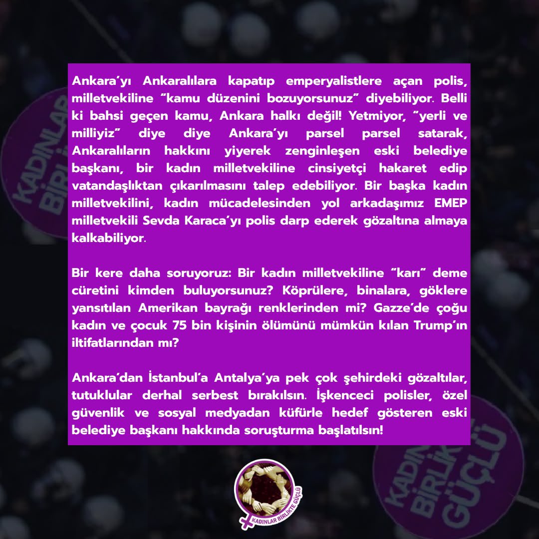 ydkonline3's tweet photo. 📢 Açıklamamız!

NATO’ya hayır demeye, kadın dayanışmasını yükseltmeye ve işkenceye karşı ses çıkarmaya devam edeceğiz.

İşkenceci polisler, özel güvenlik ve sosyal medyadan küfürle hedef gösteren eski belediye başkanı hakkında soruşturma başlatılsın! https://t.co/d4fMAWkPvc