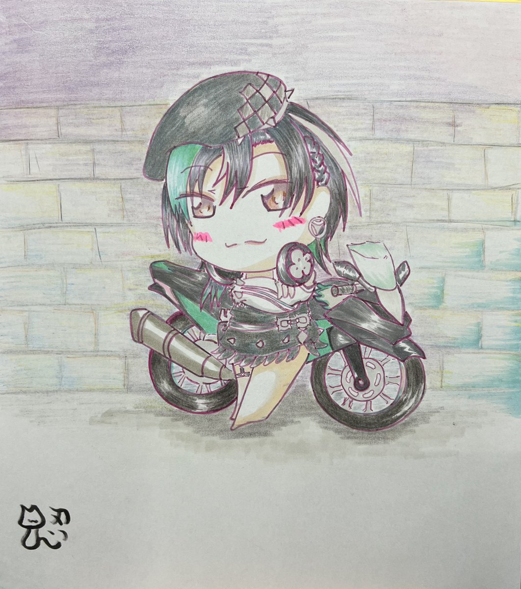 Sign_T's tweet photo. 輪堂さん、お誕生日おめでとうございます🎊
ライブ本当に楽しかった♩
過去絵ですが、輪堂さんの新たな一年がまた輝かしいことを！
 #輪堂千速生誕祭2026
#もはやちはや https://t.co/aEjz91ibK3