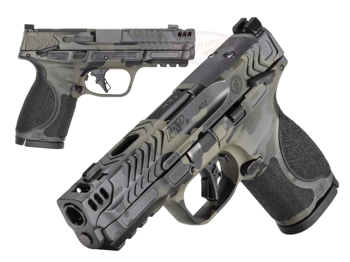 Mrgunsngear's tweet photo. Smith &amp; Wesson 15+1 optics ready Performance Center M&amp;P2.0 Carry Comp with multicam black finish, aluminum frame, &amp; flat-ish trigger for $899 currently here: https://t.co/So1MxvAWF2 https://t.co/6Z5HWhgnGL