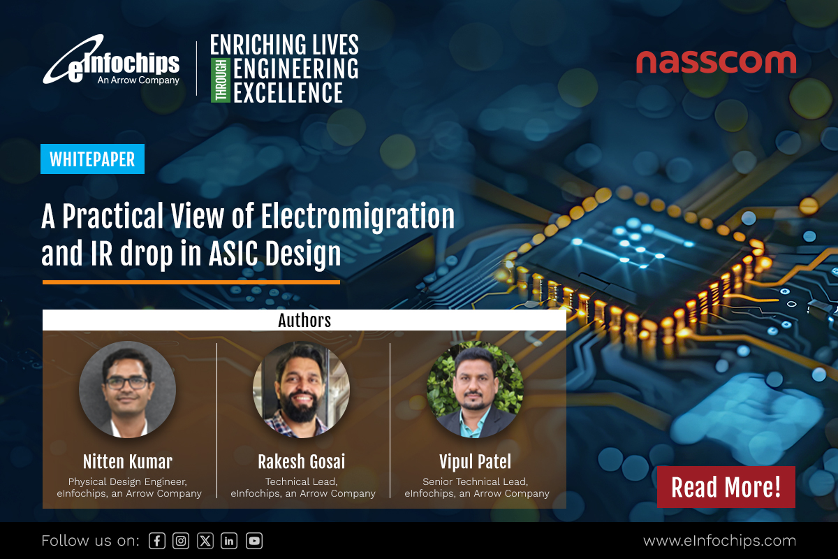 einfochipsltd's tweet photo. 📑As semiconductor technologies continue to scale, challenges such as Electromigration (EM) & IR drop are becoming increasingly critical to ensuring chip reliability, performance, and longevity. This article explores practical insights into the causes of EM & IR drop, along with proven mitigation techniques used in modern physical design flows.

From layer hopping & multi-cut vias to power augmentation and D-cap insertion, discover strategies that help optimize power integrity & improve overall design robustness:
https://t.co/cPTPgyeS4l

Learn more about our Silicon Engineering expertise:
https://t.co/861eugVknq

#ASICDesign #Semiconductor #VLSI #PhysicalDesign #PowerIntegrity #Electromigration #IRDrop #SiliconEngineering