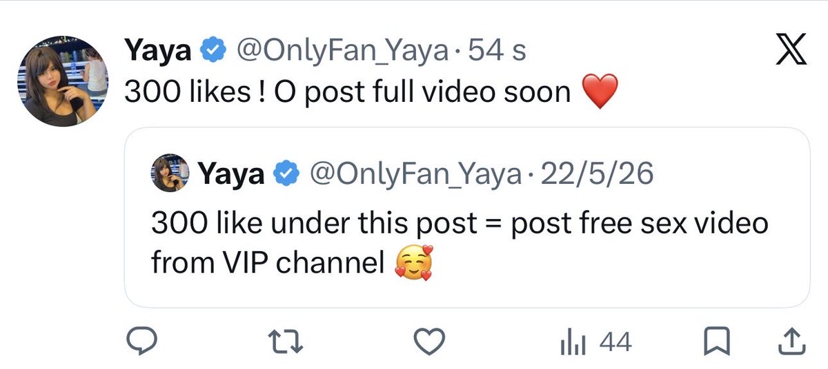 OnlyFan_Yaya's tweet photo. Full video from VIP channel ❤️ 

Like and share for special gift 😍

Channel : https://t.co/pywxpNOOgD 🙈 https://t.co/yGDrBkRjmM