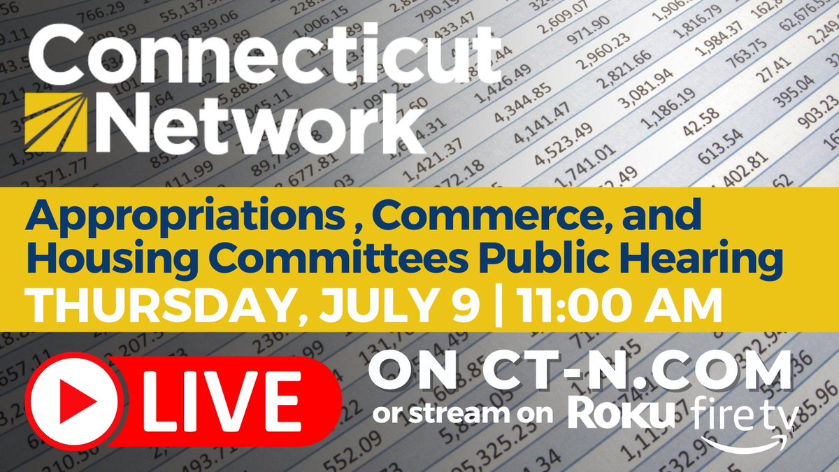 CTNetworkTV's tweet photo. Observe the Appropriations, Commerce, &amp; Housing Public Hearing re: Small Cities Community Development Block Grant, that provides funds to smaller towns/rural areas for community projects. Watch on cable, online at https://t.co/eJUt3BRSLO, or stream on Roku or FireTV. https://t.co/0GW91pqgRe