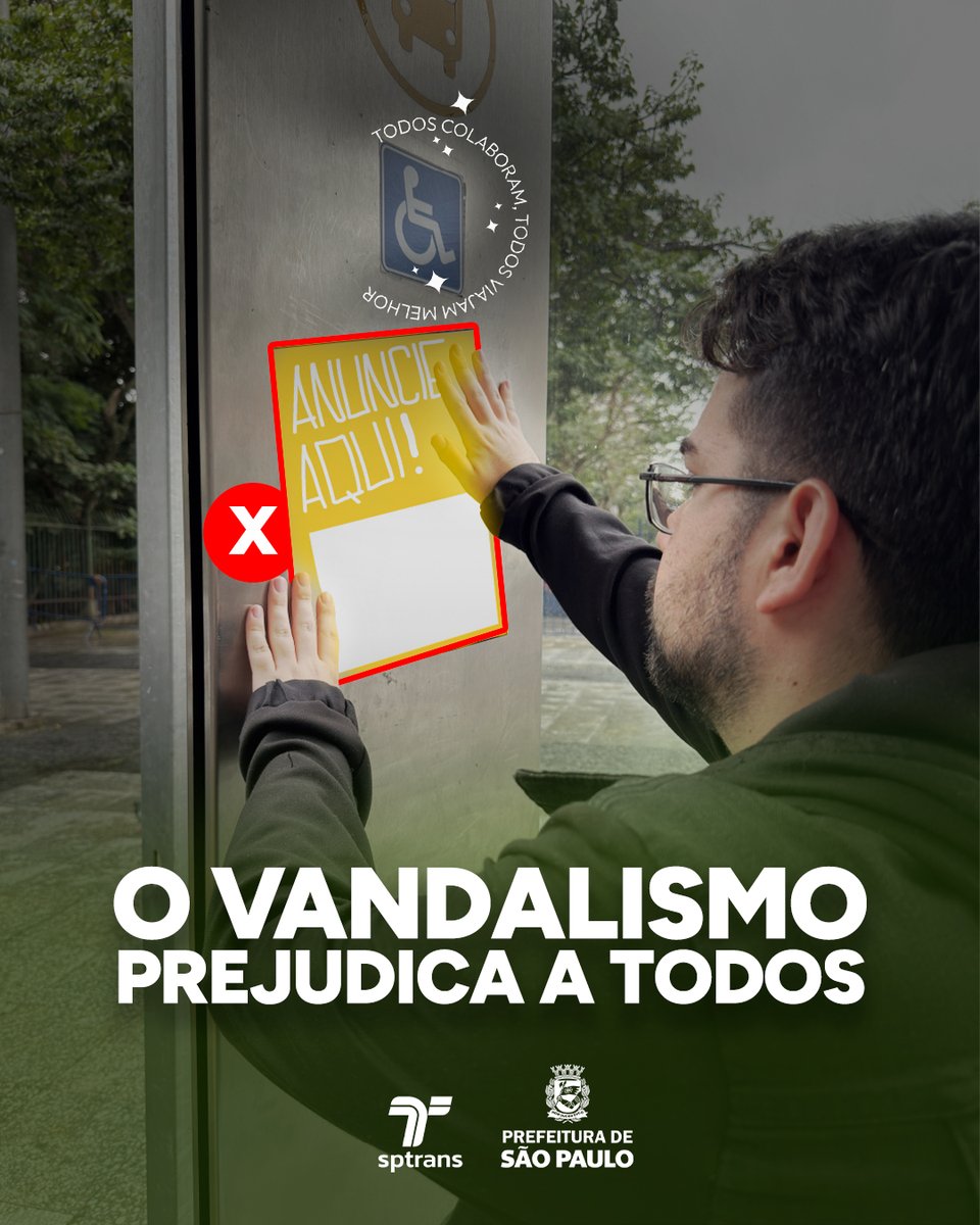 sptrans's tweet photo. 🚫🎨 Pichar, riscar ou colar chiclete danifica o ônibus e atrapalha todo mundo. Preserve o transporte público!
Todos colaboram, todos viajam melhor! https://t.co/9Sz5QLNibN