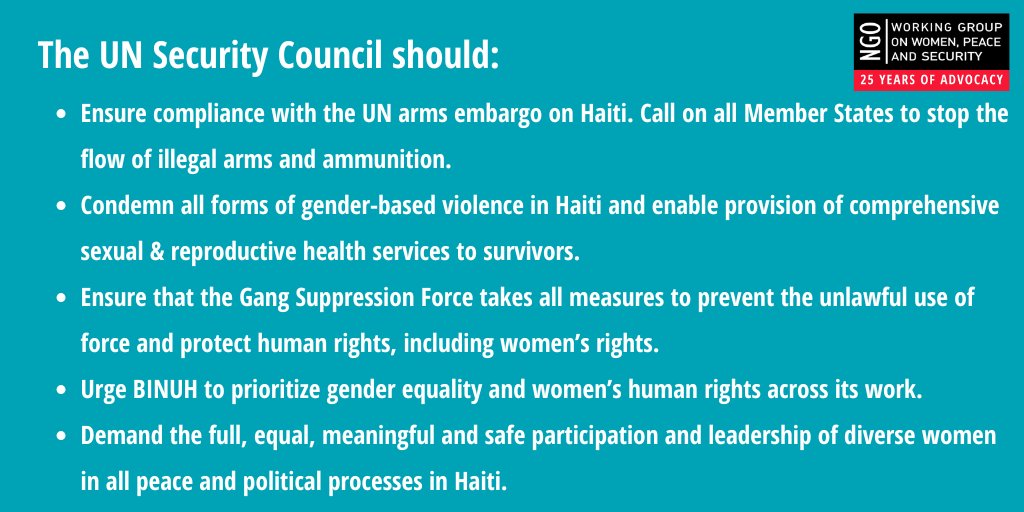 ngowgwps's tweet photo. At the #UNSC Carine Jocelyn calls on the international community to take urgent action to chart a new course for #Haiti. https://t.co/i9SGmx1RKK