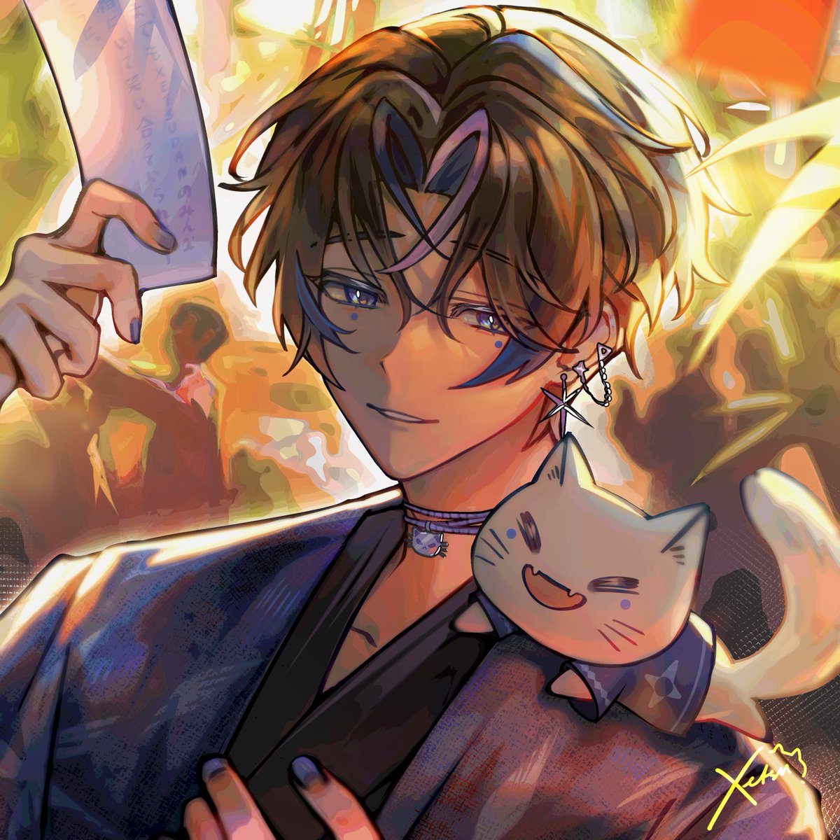 XetsuVibeENT's tweet photo. วันทานาบาตะย้อนหลังค้าบ เมื่อวานวาดในไลฟ์ไม่เสร็จล่ะ ฮ่าฮ่า
#XetsuIllust https://t.co/EUEo2u3Fuk