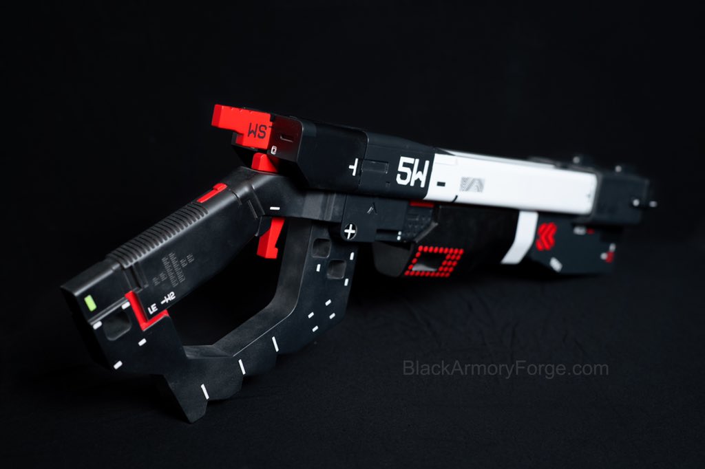 ArmoryForge's tweet photo. As the leaders of Black Armory Forge, past and present, we recognise making the Destiny 2 replicas fell short of expectations these past several years. Following our final makings from Destiny 2, and with our future projects still in early incubation, we unfortunately could not continue operating at our previous size.

Despite cuts being made to our creative team - Marathon remains an important part of our portfolio.

Lol 😀 Kidding, kidding, D2 is our love and life, but Marathon is a very aesthetic game. A game with unique visual and sound, representing the atmosphere of Bungie games that are inventing and not copying. And here’s our first Marathon replica - WSTR Combat Shotgun.
We created a modular system for it: made removable attachments, you can see them on first two photos. 
The shotgun also has an opening mechanism allowing to put two bright-blue bullets inside. 

And we’re still demanding and waiting D2 to continue. #SaveDestiny #WeWantDestiny3 #destiny2 #destiny2art #destiny2fashion 

#Marathon #WSTR #BlackArmoryForge #BAF