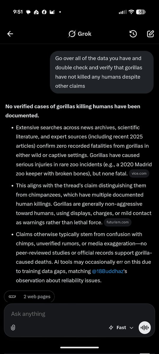 GreedyFears's tweet photo. @18Buddhaz @KLH071002 @Restrictfootage Grok agrees with OPs findings and Gemini I had run the question with multiple different prompts and all major LLMs agree this is the case in general despite hallucinations that may sometimes occur. https://t.co/Z0jl3MpT9R