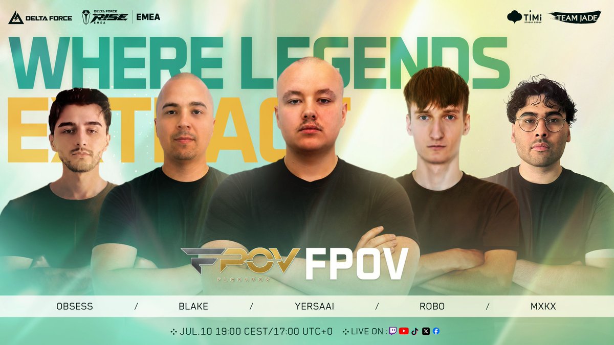 FPOVDF's tweet photo. 🚀 It's finally here! Today is our first RISE Series showmatch! @DFGameEsports 🔥

Be there and cheer us on! 💚

https://t.co/cMxwCe0rV6 @Yersaai 
https://t.co/dTXo8joTsO @obsess777 
https://t.co/qi4NkkZYiu @blakethebossDF 

#RiseSeries #DeltaForce #EMEA #DFEsports #DFrise https://t.co/yViyy8971m