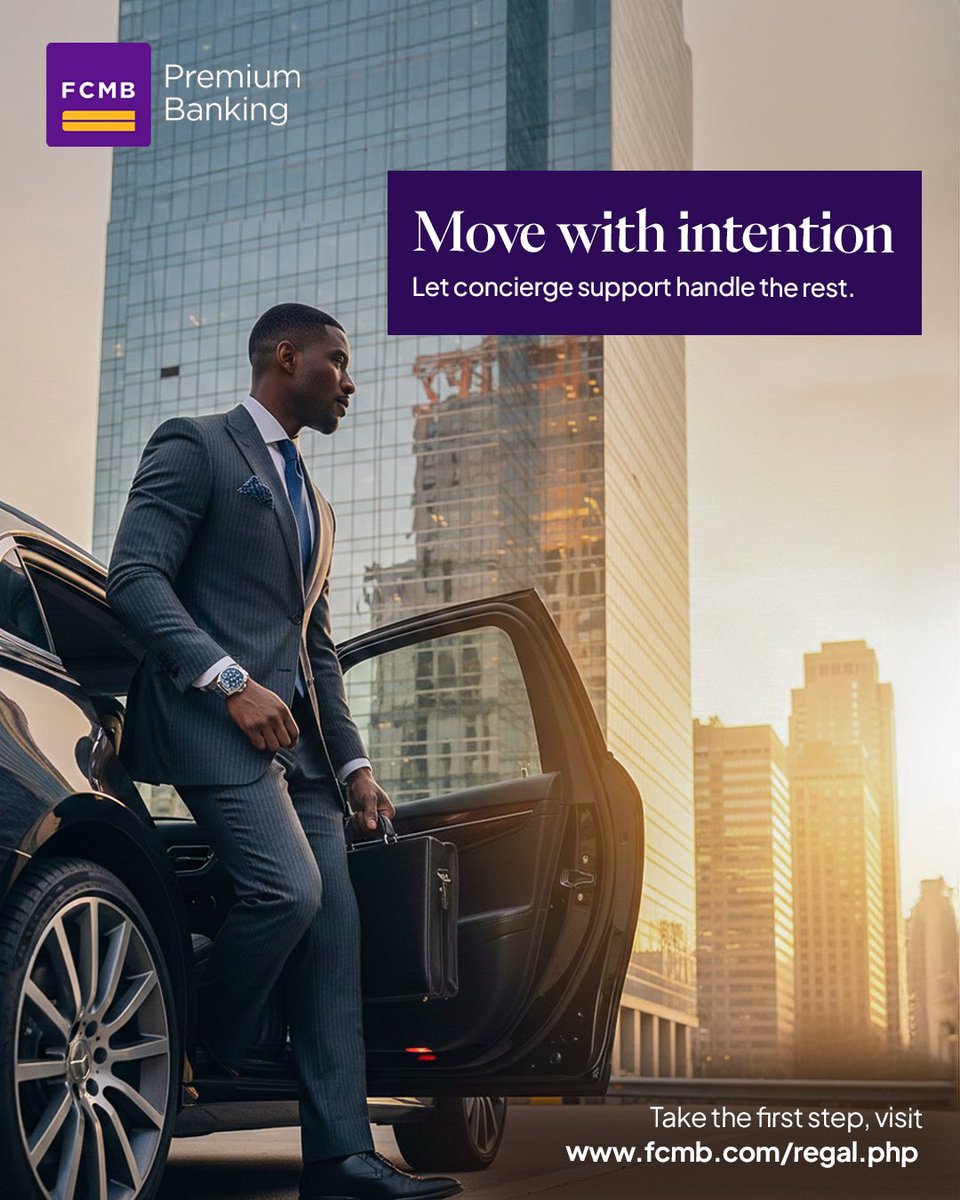 MyFCMB's tweet photo. Entrust your lifestyle logistics to FCMB Regal and experience a service that works as hard as you do.
Discover more at https://t.co/V9KY2hugoW
#FCMB #Regal https://t.co/bvFa7KCTxB