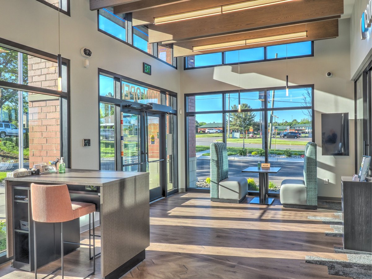 WielandBuilds's tweet photo. West Michigan charm meets modern banking. WIELAND is proud to deliver Consumers Credit Union's new 1,278 SF Rockford branch, blending thoughtful design, innovative banking technology, and a welcoming experience for every member. #WIELANDbuilds #CommercialConstruction https://t.co/btlaiO2sST
