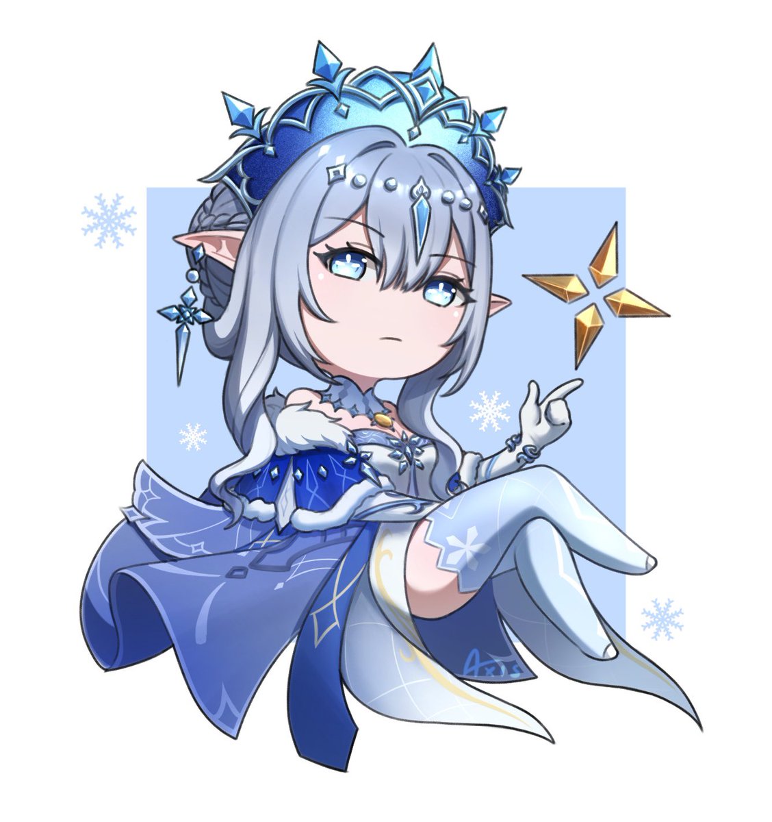 AxisWilliams's tweet photo. Smol Tsaritsa 

#genshinimpact #snezhnaya https://t.co/mDgiYHmJf5