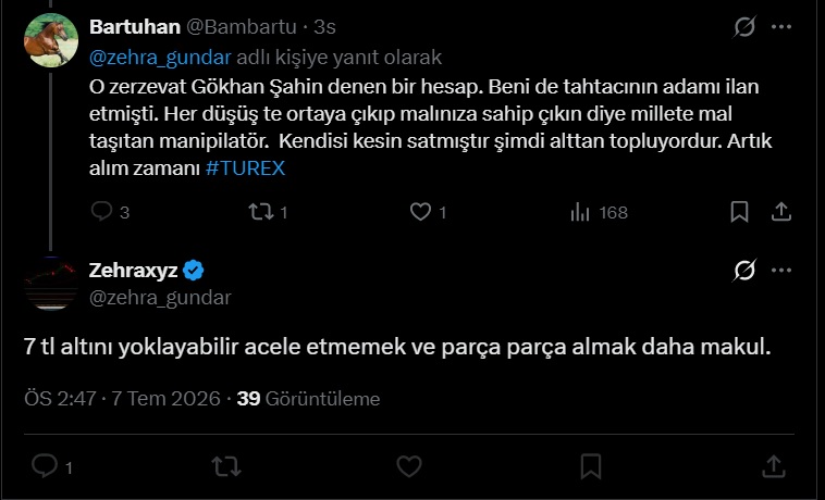 h_bilir3's tweet photo. #turex Bartuhan denen hırdavat, insanlara 7'den hisse al tavsiyesi verip zarar ettiren bu bot hesabları @spkgovtr izlemektedir umarım, manipüle hariç hakarette de oldukça kabiliyetliler, hisse düşüp insanlar zarar ettikçe keyifle gülüyorlar, kuş beyinsiz sana benzer bambu ağacı. https://t.co/r0xoDOSEjQ