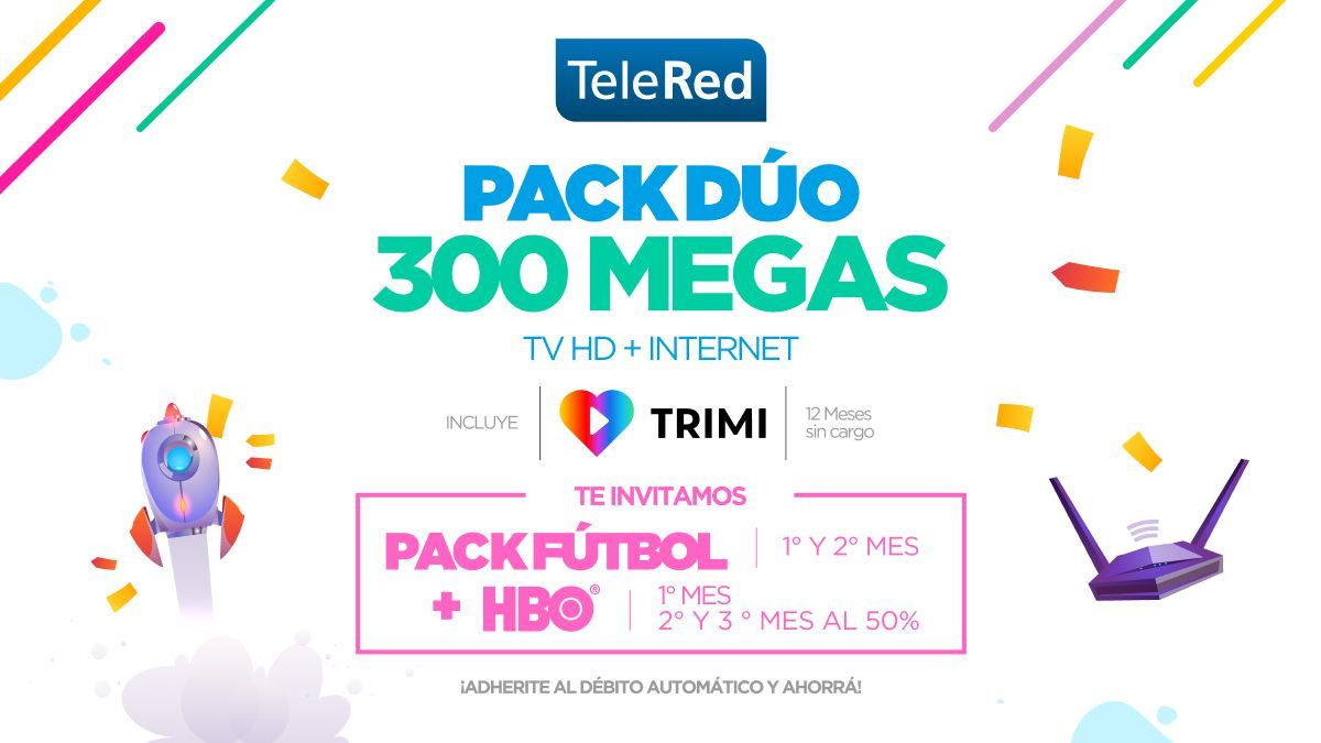 telered's tweet photo. #PackDúo 🩵🤍
● Pack HD + 300 Megas ●
[https://t.co/kLAZvCWjqm] https://t.co/gnm7tNAAfL