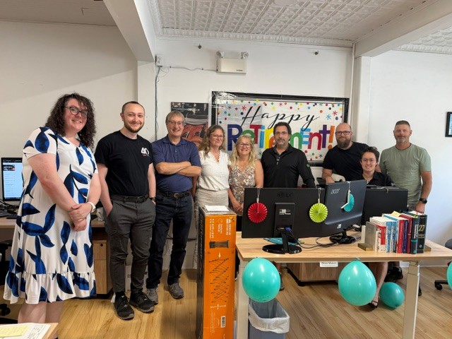BrownMachineG's tweet photo. Today we’re celebrating Brian Mason’s retirement. Thank you, Brian, for almost 35 years of dedicated work in Engineering here in Canada. We’ll miss you and everything you brought to the team, but we wish you all the best as you start this new chapter. Happy retirement! https://t.co/2NQFWQHVlM