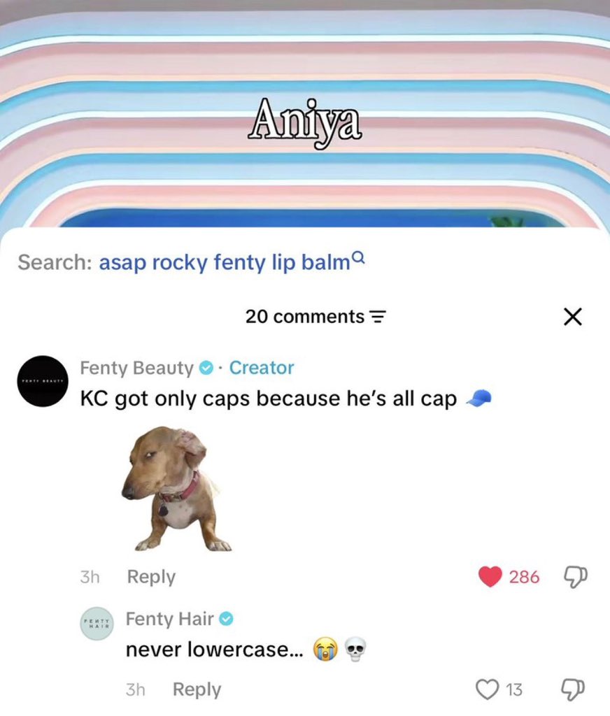 updatezzzzz's tweet photo. Fenty don’t fuck with kc #LoveislandUSA https://t.co/4n9srvdsq5