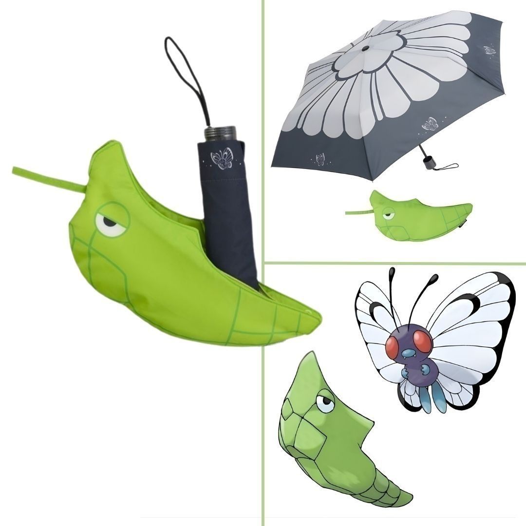mecchaJP's tweet photo. ☔ Stay dry through every evolution. 🐛✨
Take the Metapod Evolution Folding Umbrella on every adventure! 

#Pokemon #Metapod https://t.co/oFmXANxknK