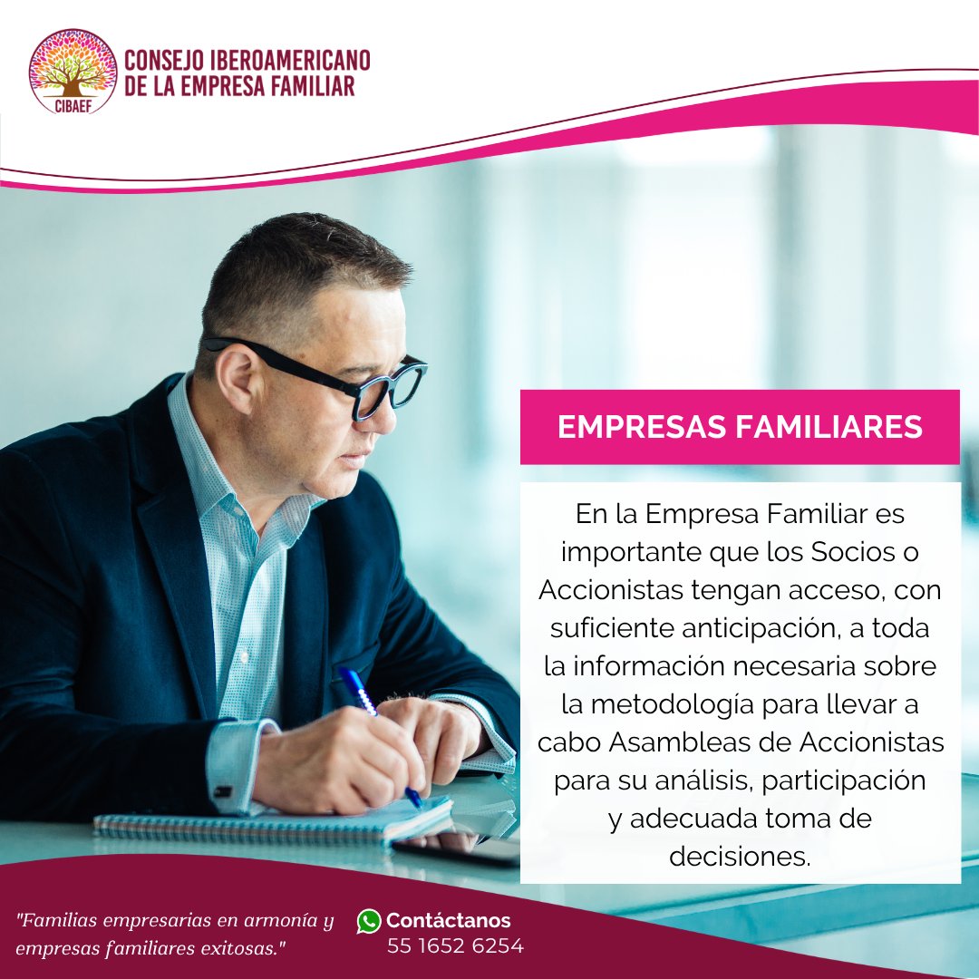 ConsejoFamiliar's tweet photo. Únete a una gran comunidad de Familias Empresarias, Empresas Familiares y sus Profesionales.

#CIBAEF
#ONG #EmpresaFamiliar #FamiliasEmpresarias #EmpresasFamiliares #Consultores #Consultoría
https://t.co/tU20jgS4EZ https://t.co/Hv0sH73ElB