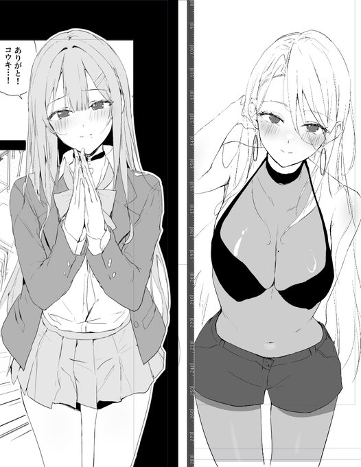 一旦案件作業が終わったので、息抜きにギャルもの母娘漫画描いてます