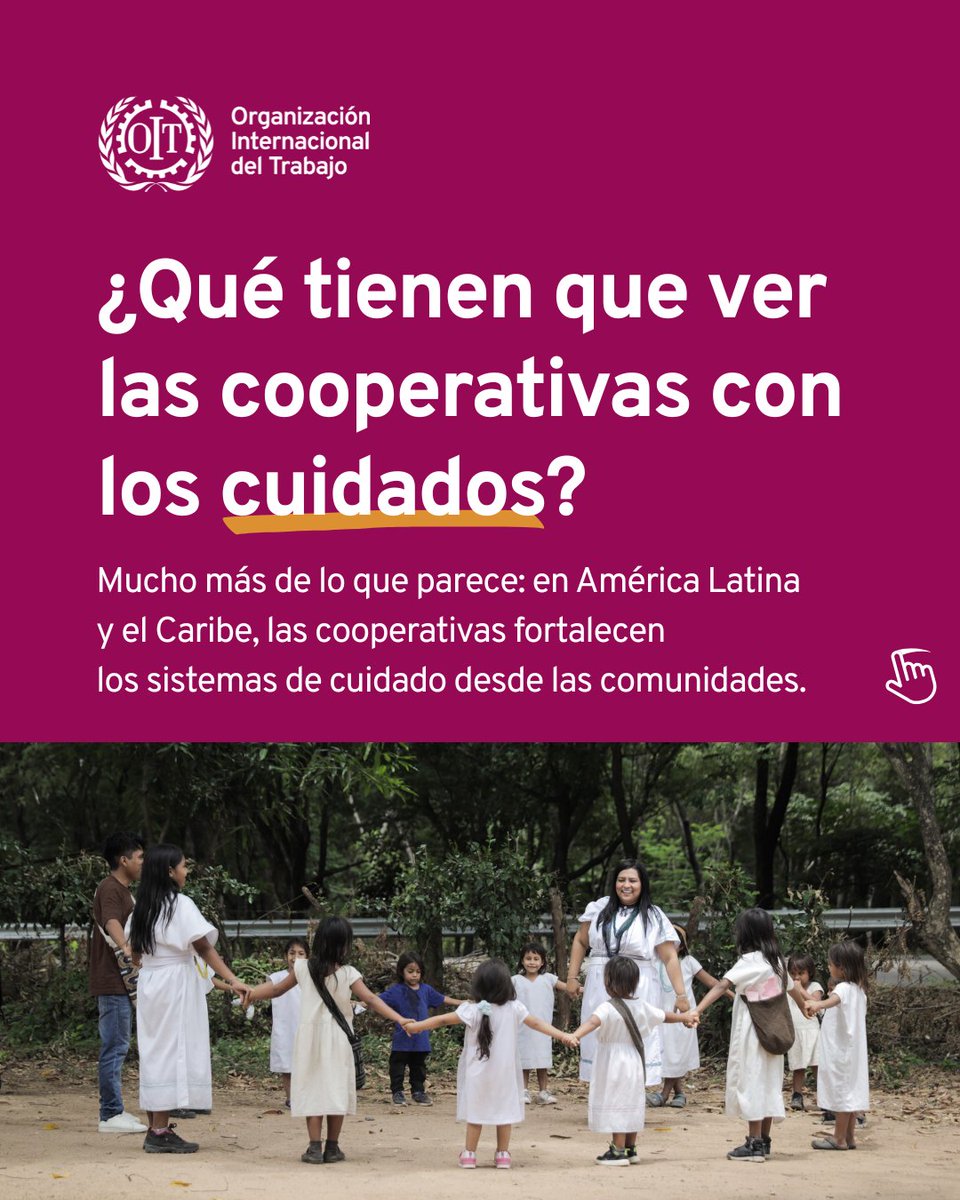 OITAmericas's tweet photo. Las cooperativas de #cuidado demuestran que organizar los cuidados desde las comunidades fortalece los derechos, genera trabajo decente y acerca los sistemas de cuidado a quienes más los necesitan. 🫂

Más información en: https://t.co/hRzk1wV4Xa https://t.co/NxlDGEQidx