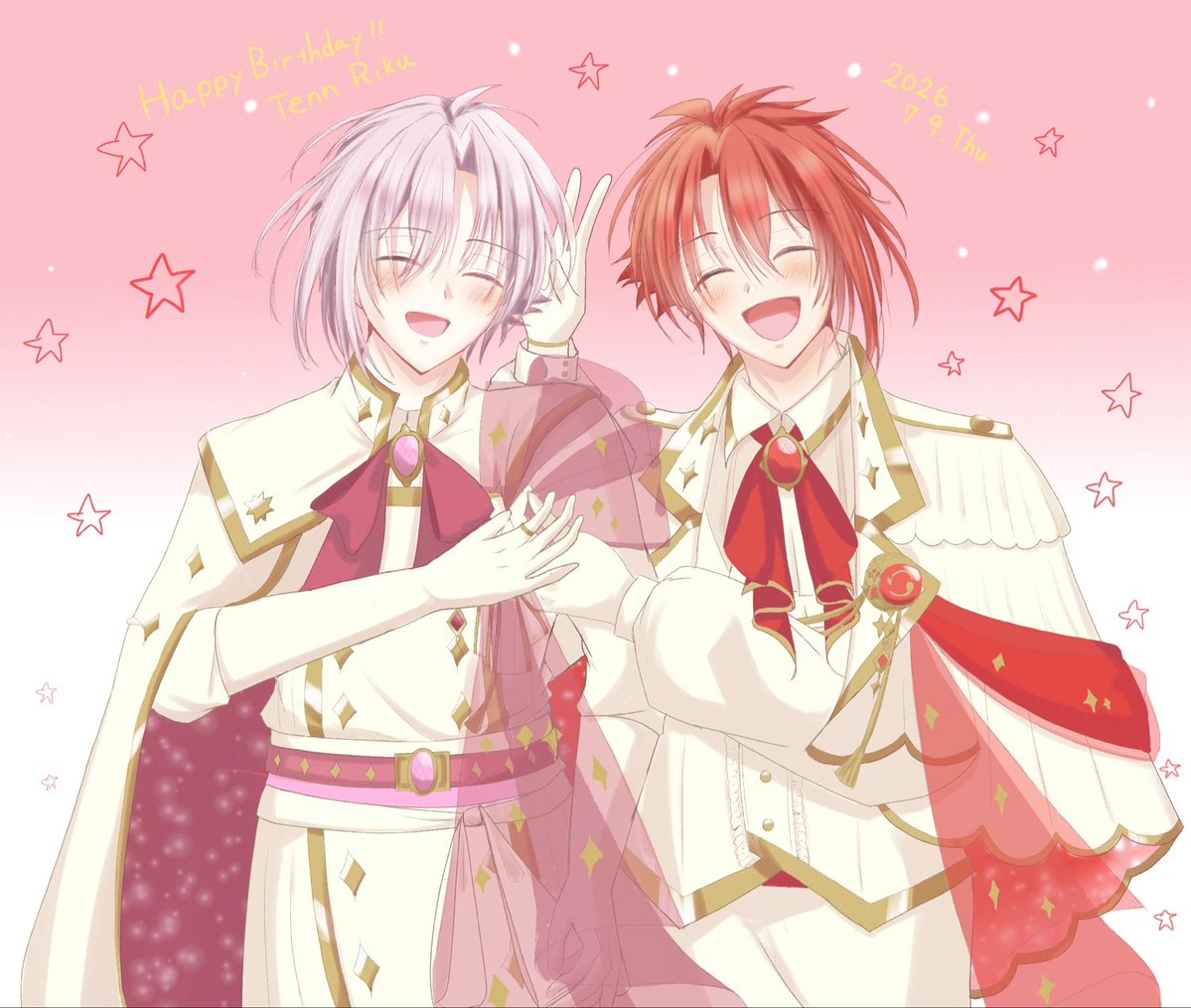 79tentrigger's tweet photo. 天君陸君お誕生日おめでとう🎉
生まれてきてくれて、アイドルになってくれて本当にありがとう、2人の存在が私の頑張る糧です！言葉では伝えきれないくらいに2人の全部を愛してます😭
人の幸せ心から願える優しい2人がずっとずっと笑顔で幸せでいられますように🌻
#九条天誕生祭2026
#七瀬陸誕生祭2026 https://t.co/xGgSDYRzQS