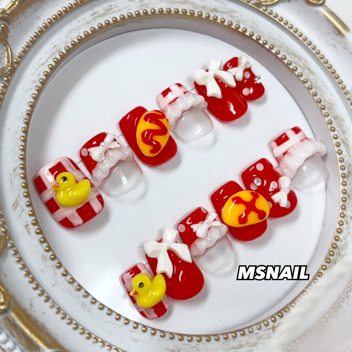 msnail_X's tweet photo. 非公式 アイドリッシュセブン 七瀬陸 イメージネイルチップ🍳🍅🍚

オムライスイメージしました🐥❤️

#アイナナ #アイドリッシュセブン #ネイルチップオーダー #オーダーネイルチップ

https://t.co/NlaYNSdWiF.. https://t.co/oz3G9iDvq6