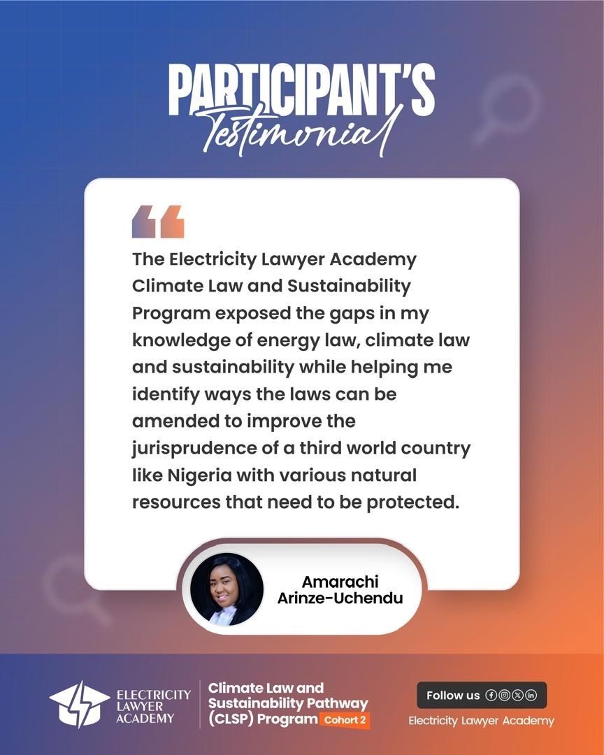 ElectricityL's tweet photo. We are grateful to all participants who contributed their time, insights, and experiences throughout the programme and for the many thoughtful testimonials received.

#CLSP #ElectricityLawyerAcademy 
#ElectricityLawyer https://t.co/dBM4SGFJ88