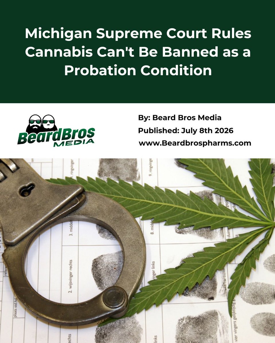 BeardBrosPharms's tweet photo. Michigan voters legalized cannabis in 2018.
The state Supreme Court just said probation courts cannot use federal prohibition as a backdoor excuse to ban legal use across the board.

That is not a technicality. That is legalization growing teeth.

Should every legal state follow Michigan’s lead?

https://t.co/JRDGNEcr84