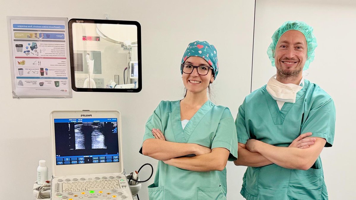 HospitalSantPau's tweet photo. 🏅El Dr. Rubén Díaz i la Dra. Cristina Heredia, professionals de la Unitat del Dolor del Servei d’Anestesiologia, Reanimació i Terapèutica del Dolor de #SantPau, han obtingut el European Diploma in Pain Medicine (EDPM), una de les acreditacions europees de més prestigi en l’àmbit de la Medicina del Dolor.

Aquest reconeixement acredita un alt nivell de competència clínica i reforça el compromís de Sant Pau amb la formació continuada, l’excel·lència assistencial i l’aplicació de les millors pràctiques internacionals en l’atenció a les persones amb dolor. 

👏 Enhorabona a tots dos!

👉 Descobreix tots els detalls a: https://t.co/eHrgi3JBCp

#MésTalent
