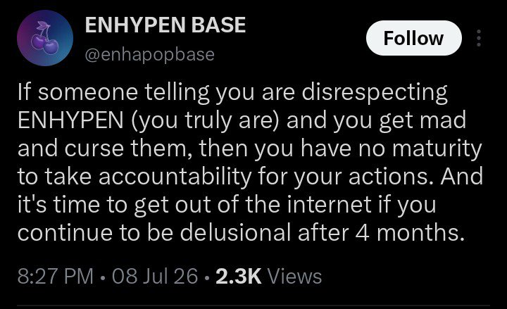 jjongnoxx's tweet photo. 1-you're a fan, you don't have the right to order people around just because they don't vibe with you
2-they pay for the internet, not you
3-it's been 4months and people are still waiting for a clear statement, want to know why they can't mention eo when everyone is doing it https://t.co/03JuoZFa3x