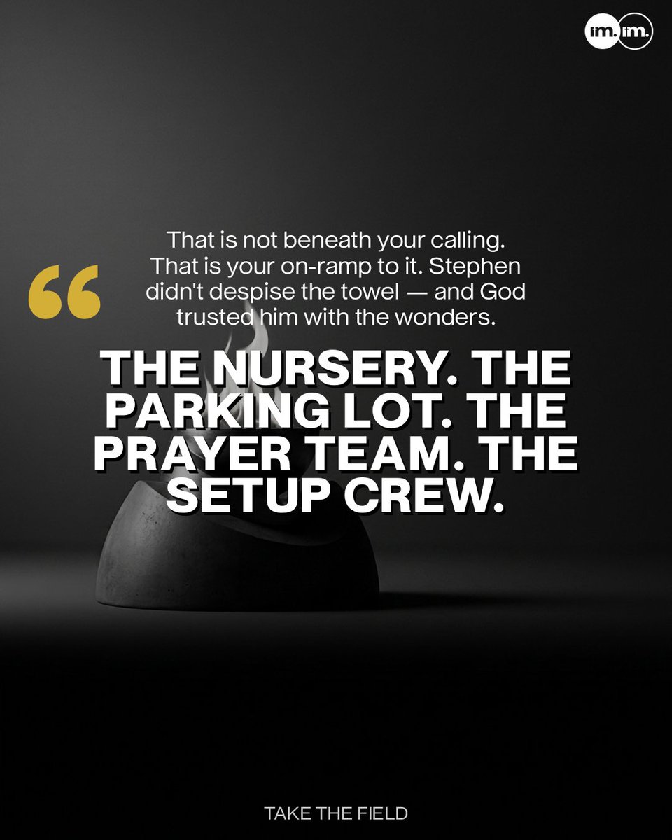 pastorekingsley's tweet photo. Stephen was assigned to serve tables.

The very next verse — he was doing great wonders and signs among the people.

The role-player. The one on table duty. Ends up doing wonders.

Because in the Kingdom, there is no such thing as a small position. The nursery. The p...

#imag... https://t.co/0KTxyWWCX4