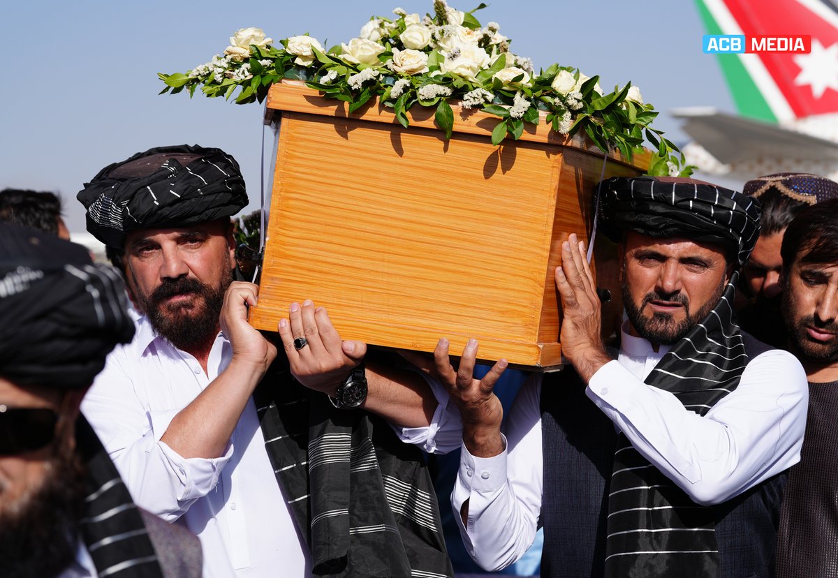 ACBofficials's tweet photo. The mortal remains of the late Afghanistan fast bowler, Shapoor Zadran, arrived in Kabul today, where former and current national team players, ACB officials, members of his family, and distinguished dignitaries gathered at Kabul International Airport to receive him.

The funeral prayer for the late Shapoor Zadran will be offered tomorrow at 10:00 AM at Eidgah Mosque in Kabul. Following the prayer, he will be laid to rest at Maranjan Hill in a burial ceremony attended by family, friends, teammates, and members of Afghanistan's cricket fraternity.

إِنَّا لِلَّٰهِ وَإِنَّا إِلَيْهِ رَاجِعُونَ

#RIPShapoorZadran