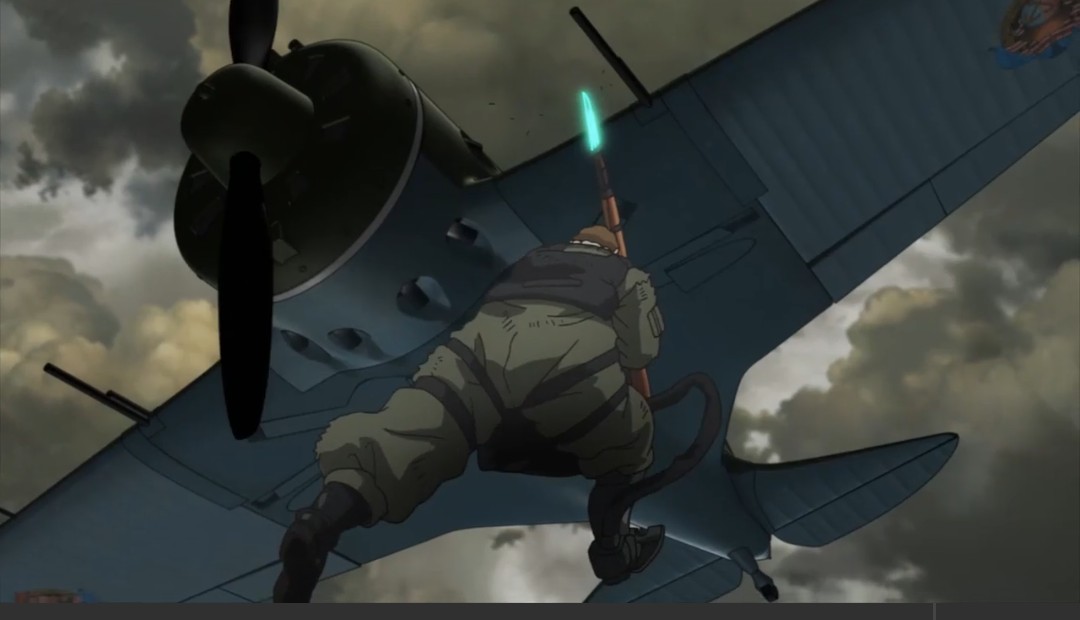 nomenclature810's tweet photo. #幼女戦記
←戦闘機翼をゴリ押しで切断する異常成人男性
→戦闘機をあっさり撫で斬りする異常未成年女性 https://t.co/IPFPKCqQwM