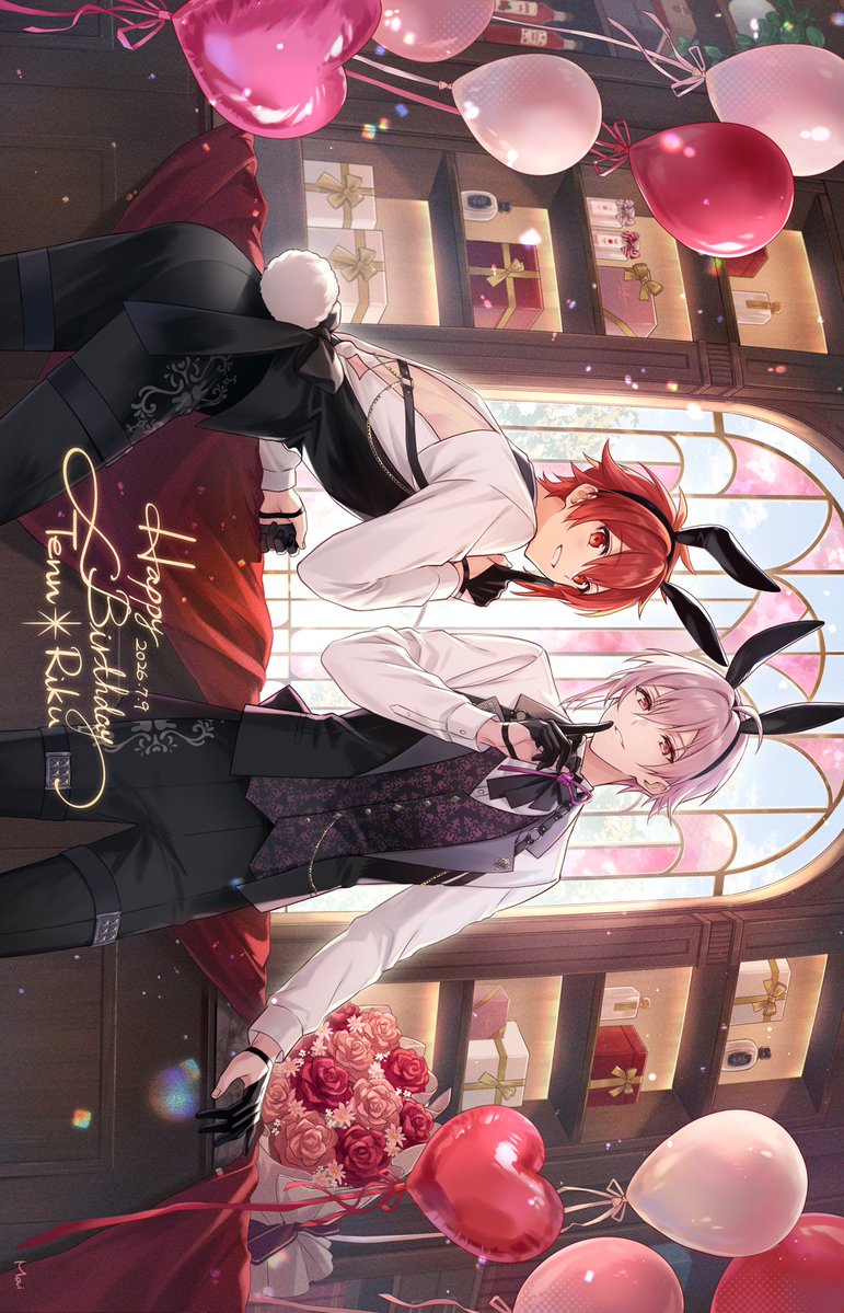 ima_luce365's tweet photo. 🎈HappyBirthday to TENN &amp; RIKU🐰
#九条天生誕祭2026 #七瀬陸生誕祭2026
#九条天誕生祭2026 #七瀬陸誕生祭2026 https://t.co/ZvZhJkXChy