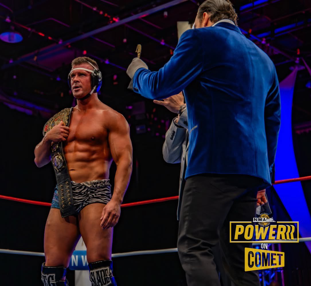 sladewrestler's tweet photo. Training like the Terminator so I can operate at peak performance like a machine in the ring! The huge goals I set for myself in wrestling force me to stay ready 24/7🏆 #fearthegear #FOC #JustTap #NWAStar https://t.co/O2VmW8lXza