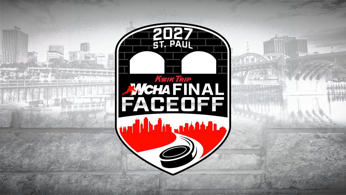 WCHA_WHockey's tweet photo. Returning to St. Paul 🚨

The 2027 WCHA Final Faceoff will be held at Lee &amp; Penny Anderson Arena on the campus of the University of St. Thomas! 👏

Details 🗞️https://t.co/4vjtDjFjBd https://t.co/DIiWvBtBQE
