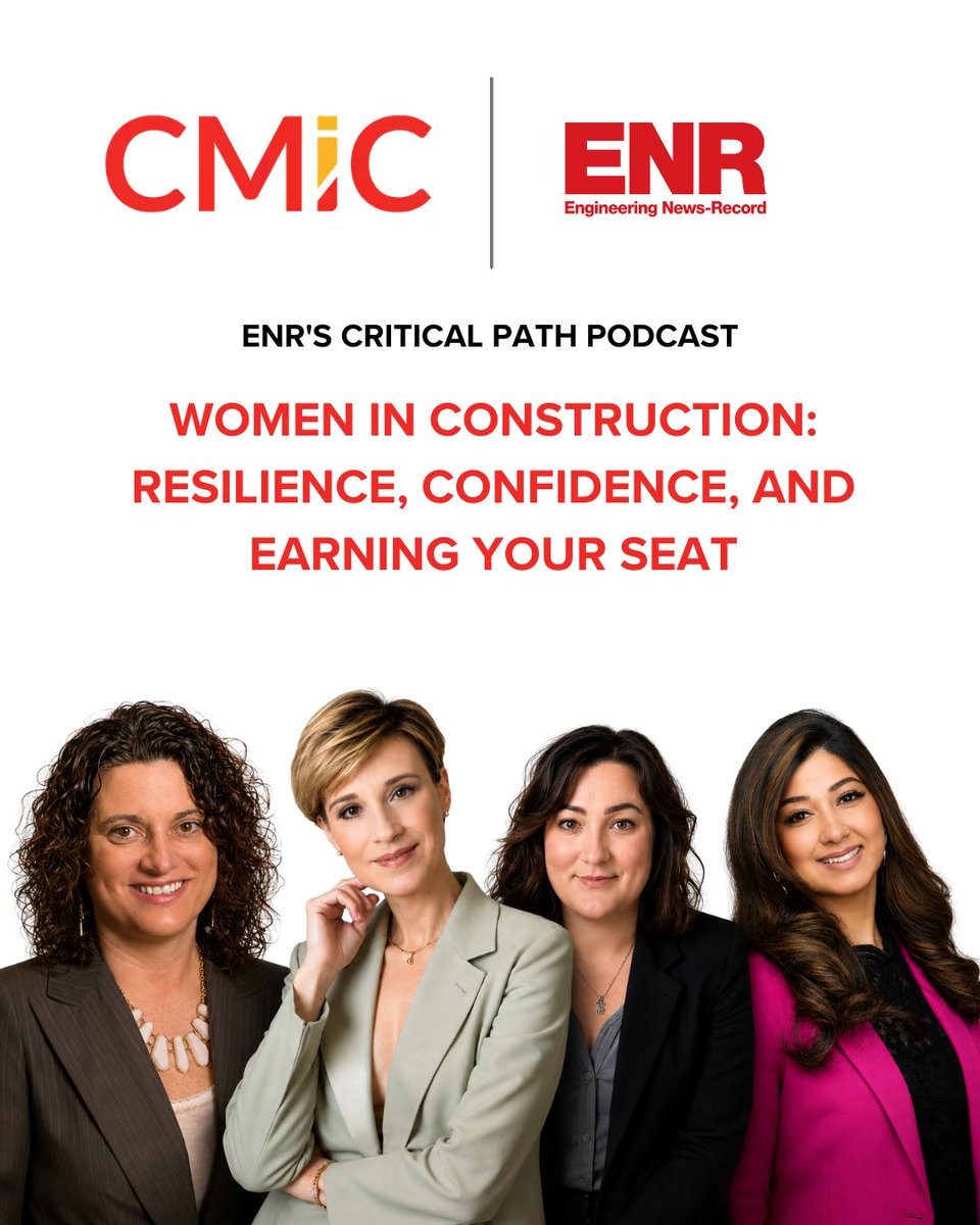 ENRnews's tweet photo. Women in Construction: In this podcast we ask what it takes to build a lasting career in construction. Listen as senior women leaders share hard-won perspectives on resilience, navigating burnout, & earning a seat at the table.
https://t.co/VUtVSsjipy
#Ad #WomanInConstruction https://t.co/C0m9clNIru