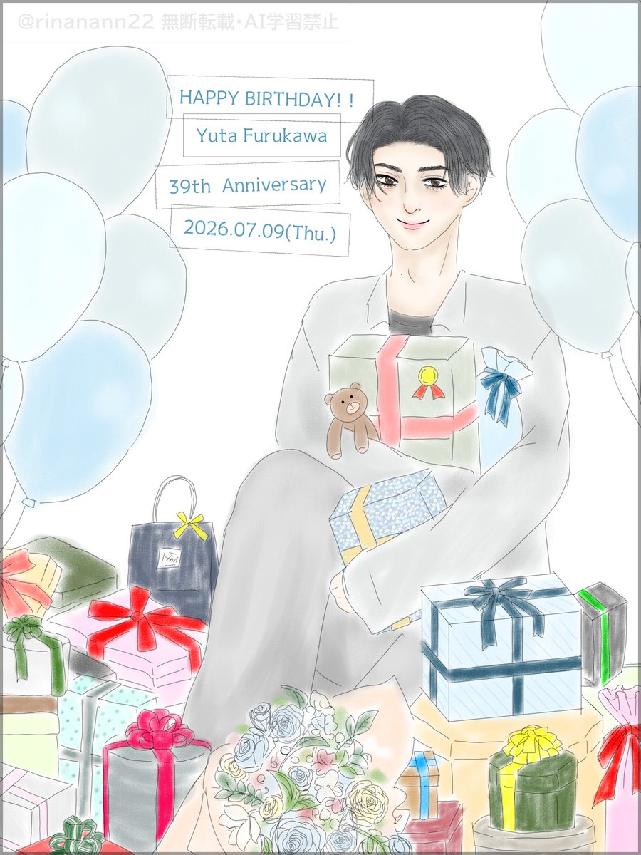 rinanann22's tweet photo. 古川さん、お誕生日おめでとうございます！健やかで、幸せに満ち溢れた1年でありますように。
#古川雄大
#古川雄大生誕祭 https://t.co/jByrvfEI7y