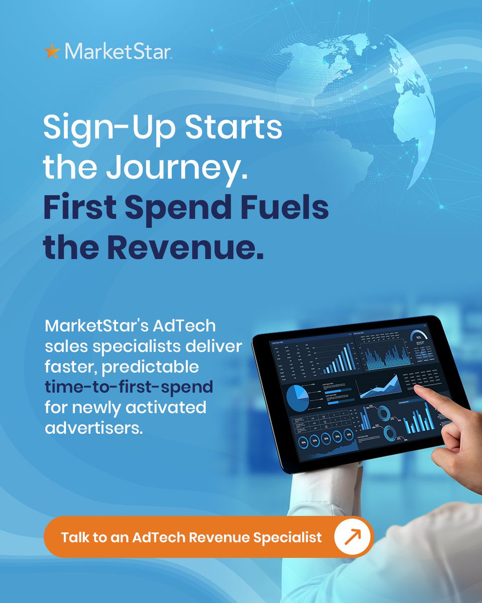 MarketStar's tweet photo. #AdTech growth isn’t driven by one breakthrough — it’s built through consistent execution. 
From onboarding to first spend, MarketStar’s specialists help platforms activate advertisers faster and turn early engagement into revenue growth.

Learn more: https://t.co/HXHIMDvO0P https://t.co/MdnifixgS9