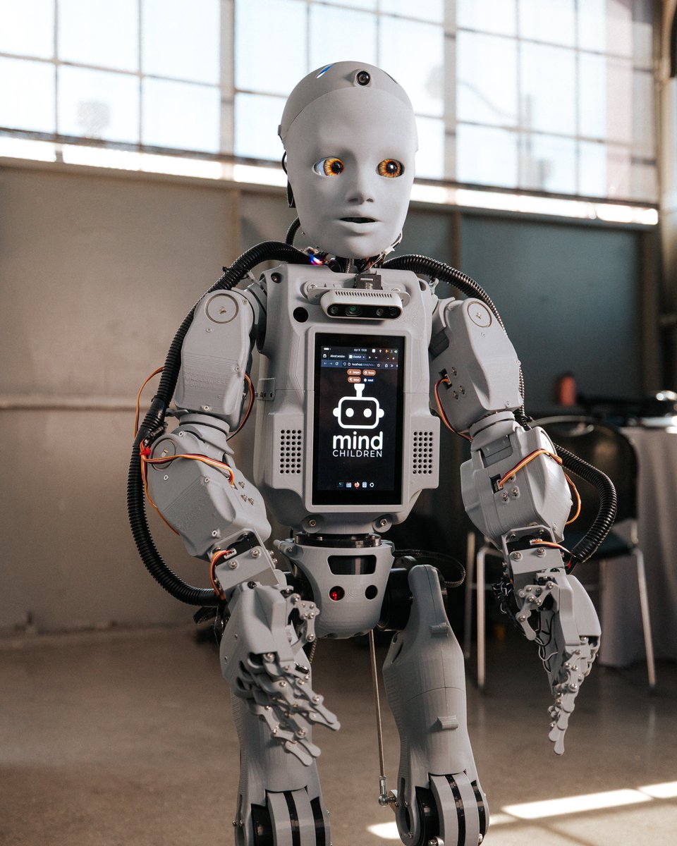 Ai4Conferences's tweet photo. @MindChildren_AI is joining us at Ai4 2026!

Mind Children, a spinout from SingularityNET co-founded by Ben Kudla and CEO Chris Kudla, is building next-generation humanoid robots designed to learn, adapt, and interact naturally with people in real-world environments.

Mind Children is bringing a socially intelligent humanoid robotics to Ai4 2026 named Codey, showcasing how embodied AI is moving from research into real-world deployment.

Join 12,000+ attendees, 1,000+ speakers, and 400+ exhibitors at America's largest AI conference to experience the technologies and companies driving the next era of AI.

Register now to save $600 or more off final ticket prices: https://t.co/L4Kboh5f1Q

#Ai42026