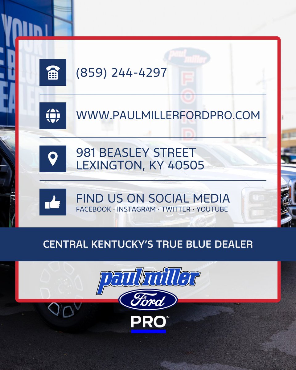PaulMillerKY's tweet photo. HEY #BBN!! What are you waiting for? Schedule your next service with the Paul Miller Ford Pro Mobile Service team now! 🗓️
#FordPerformance #BuiltFordTough #Ford #Kentucky https://t.co/vhB1N8sEPJ