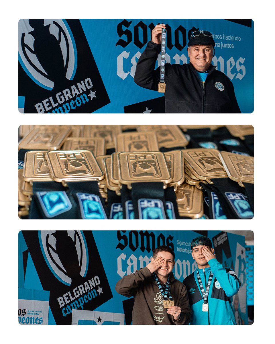 Belgrano's tweet photo. 🏅 ¡Retirá tu medalla del Campeón!

Si renovaste tu abono en Prioridad 1️⃣, podés retirarla hoy miércoles 8, viernes 10 y sábado 11 de 9 a 18 hs. Ingresá por Portón 15, sobre calle Hualfin y traé el carnet físico habilitado para el beneficio. El retiro no es personal: una misma persona podrá retirar varias medallas presentando los carnets correspondientes.

Si contratas ubicación en Prioridades 2️⃣, 3️⃣ y 4️⃣ el retiro será en los mismos horarios, también en sector Cuellar, del 13 al 22 de julio (excepto domingo 19 y martes 21).

🎟️ Sacá tu abono para el #Clausura2026 y llevate la tuya.

SOMOS CAMPEONES 🏆 
Sigamos haciendo historia juntos. ¡Vamos la B!