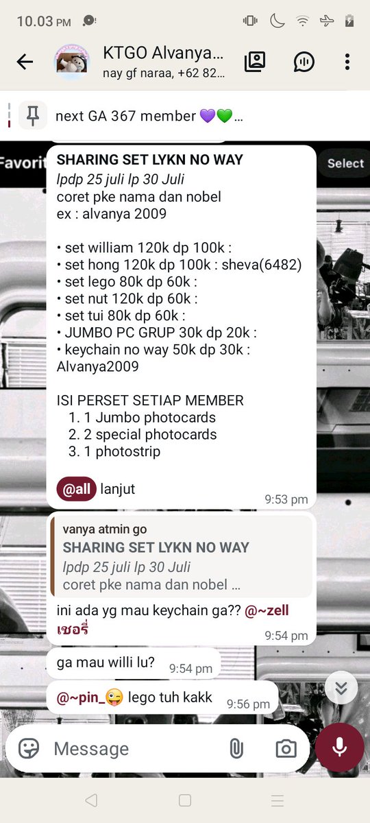 ce4ayaf's tweet photo. MASIH SATU GO NYAKK, AYOOO GUYS FULL KANNN😋😋
https://t.co/bTXmtYt0r9

#wts #thainthu #zonajajan #zonauang #lykin https://t.co/VyQakdF2Hm