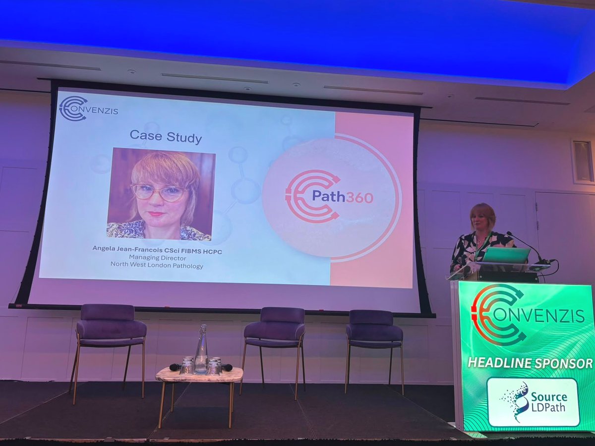 NwlPathology's tweet photo. Yesterday at Path360 2026 South, Angela Jean-Francois spoke on building high-performing pathology services, presented our ProfilerLive work, and joined Professor Michael Osborn for a panel on the future of pathology networks. Thanks Convenzis! ๐
#Path360 #TeamNWLP https://t.co/tnVfEDk17L