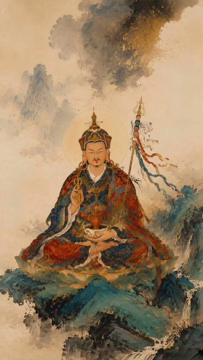 BunyipAlex88962's tweet photo. All phenomena of samsara and nirvana are your own mind. 

The nature of the mind, which is all-knowing, aware of everything, empty and radiant, is established to be the manifestly radiant and self-originating pristine cognition.

Abandon your notions of the past...  Cut off your mental associations regarding the future... Rest in a spacious modality, without clinging to the present