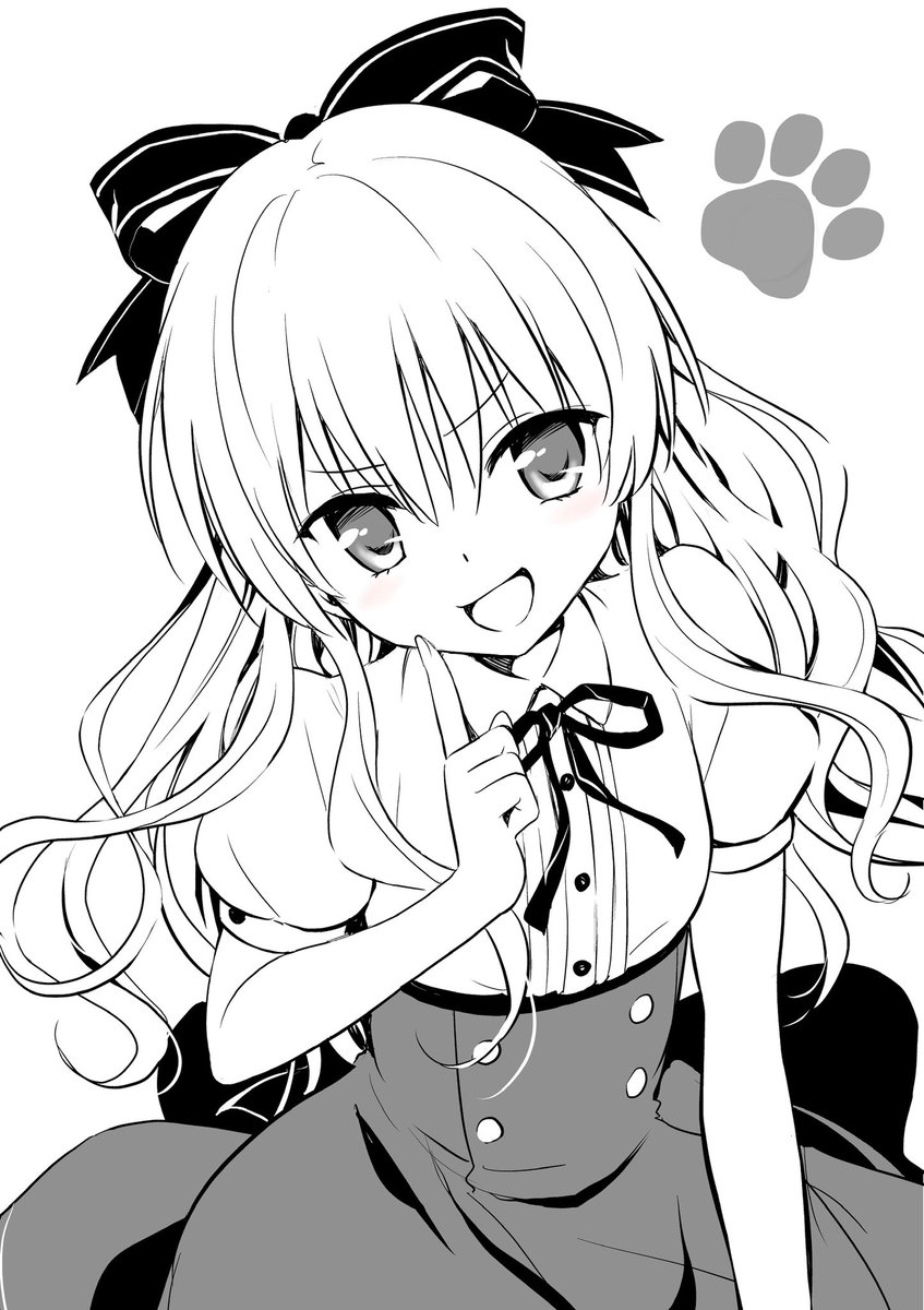 yabuki_side's tweet photo. ひさしぶりに描いた
『迷い猫オーバーラン！』千世

😺はっぴぃにゅうにゃあ🐱

の曲サンプルを聴いた時の衝撃は
忘れられない。 https://t.co/wyd3IQsGj2
