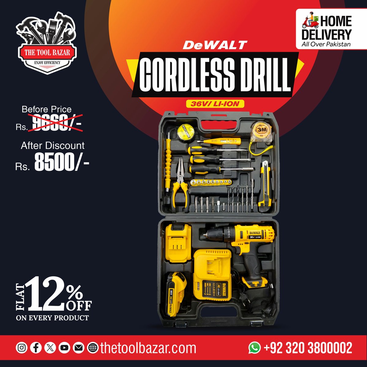 thetoolbazar's tweet photo. Purchase above 15,500 &amp; get exciting gifts
12% Mega Discount
WhatsApp: (+92) 320-380-0002
Visit us: https://t.co/xu3qawNCMF
#Bosch #boschtools #boschprofessional #handtoolswoodworking #powertools #powertoolsale #powertoolaccessories #grinder #grindermachine #drillmachine https://t.co/64MvbYbPfn