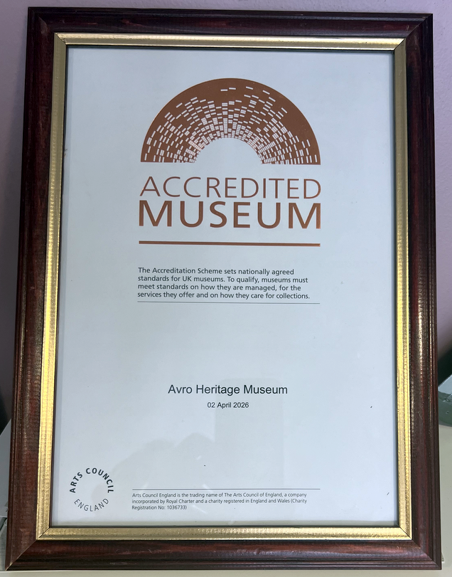 AvroHeriMuseum's tweet photo. Thrilled to announce that the @AvroHeriMuseum now has full Arts Council England Museum Accreditation. @BBCRadioManc @BBCNWT @themancuk @MENnewsdesk @visit_mcr #Avro #Aviation https://t.co/7tCnPTW3HY